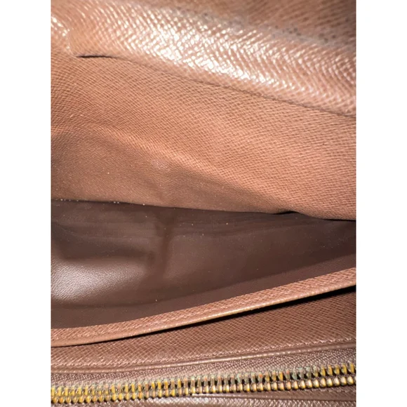 Louis Vuitton Damier Ebene Long Wallet Push Lock Clutch Style Brown Checkered - Picture 15 of 16